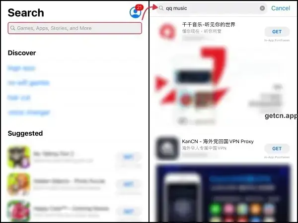 QQ Music is not available on the App Store (overseas)